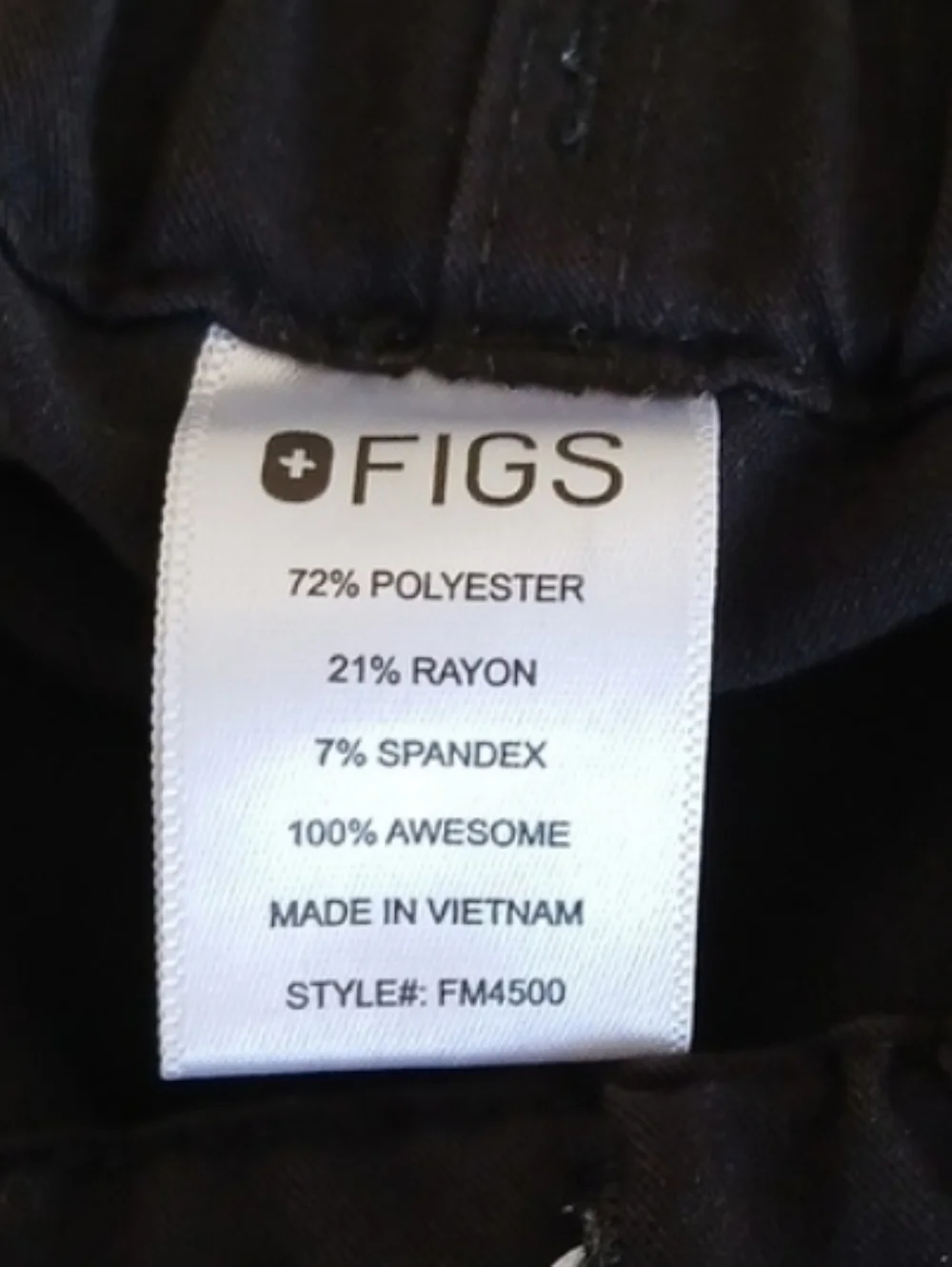 Men’s FIGS Pisco Scrub Pants Black Size XXL